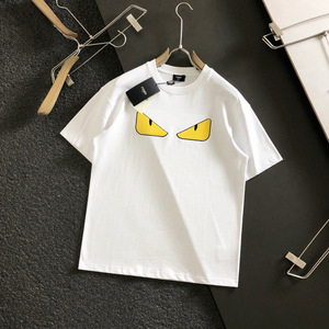 fendi 芬迪小怪兽刺绣logo图案 圆领短袖t恤时尚百搭男装打底衫