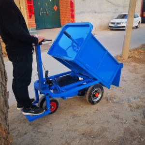 工地养殖电动手推车灰斗车拉粪车