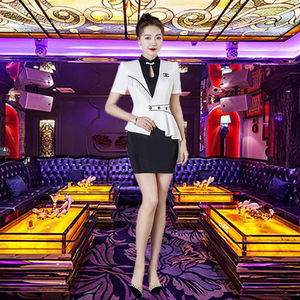 0012人付款淘宝ktv公主服酒店工作制服dj女春夏修身夜总会模特佳丽