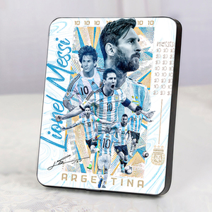 世界杯足球水晶相框阿根廷梅西海报摆台画纪念品生日礼物周边手办