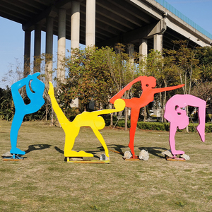 不锈钢运动雕塑