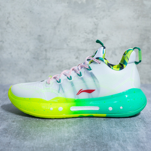 李宁驭帅1442low白红家园迈阿密之夜低帮减震实战篮球鞋 abar123