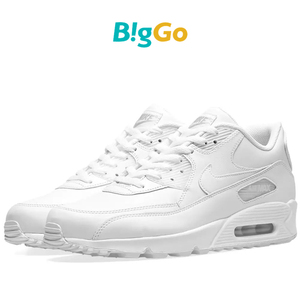 nike air max 90 纯白全白 皮面 男女气垫运动跑步鞋 302519-113