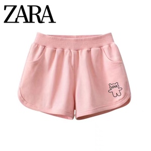 ZA品牌童装2023新款儿童短裤夏季女童五分裤小熊运动纯棉裤