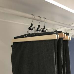 ikea宜家布梅朗裤架实木本色裤夹防滑晾衣架裙架裙夹挂架裤夹