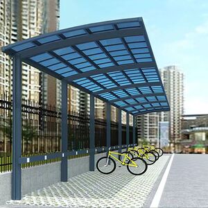 汽车停车棚家用别墅庭院铝合金雨棚电动自行车户外充电遮阳篷定制