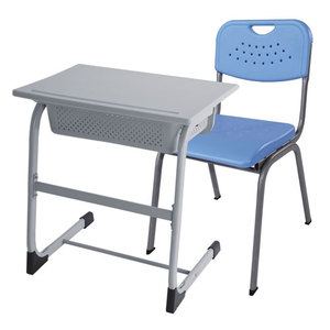 塑钢耐用型学习桌椅学校用单人单桌上课桌椅组合塑料大桌斗学生桌