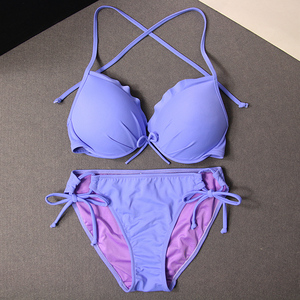 比基尼女性感ins风小胸聚拢三点式泳装泡温泉穿的衣服泳衣女冬天