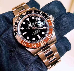 劳力士rolex 格林尼治gmt 126715chnr 黑盘玫瑰金黑棕圈 陪同验货