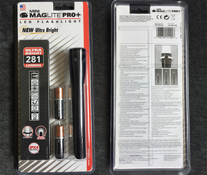 美国 美光MAGLITE镁光LED手电筒Mini AA远射手电 PRO+新版281流明