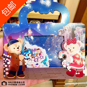 香港迪士尼包邮 2017圣诞节 达菲雪莉玫东尼猫 可爱卡通贴纸套装