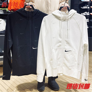 nike耐克男女后背大勾子logo运动休闲加绒串标连帽夹克外套da0083