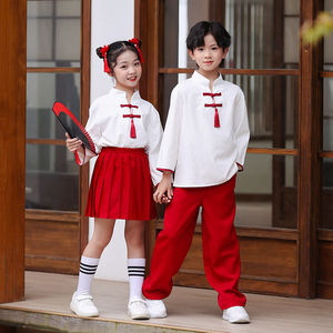 六一儿童表演服装中国风演出服女合唱幼儿园朗诵小学生运动会班服