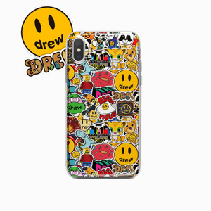 贾斯汀比伯同款drewhouse手机壳 适用于苹果12promax/vivos9华为