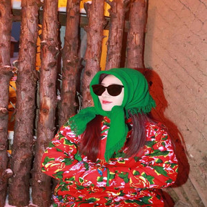 头巾女乡村老式怀旧村姑大红方巾农村妇女围巾四方包头巾表演道具