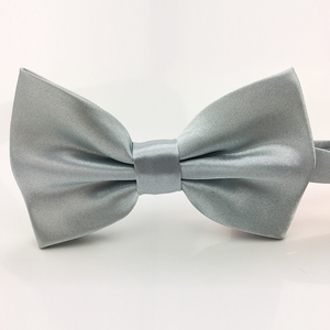 职帆 男士结婚伴郎领结 新郎正装职业英伦韩版蝴蝶结 银色领结