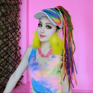 童童家纯手工脏辫帽尼泊尔帽 gogo 女dj 女歌手 演出服 演出头饰