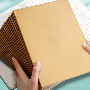 加厚a4牛皮纸笔记本子简约ins风大学生用日记本16k横线作业记事本车线