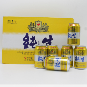 燕京啤酒金罐纯生330ml*6罐12罐装金罐纯生