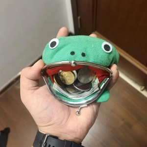 青蛙零钱包火影鸣人同款动漫散钱包创意零钱包绿色可爱毛绒玩具