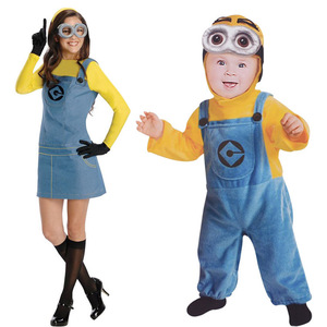 儿童小黄人衣服cos女卡通动漫神偷奶爸2翁格鲁角色扮演派对表演服