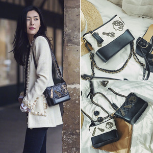 刘雯同款明星包包女2017新款流浪包小香风菱格链条单肩贝壳斜挎包