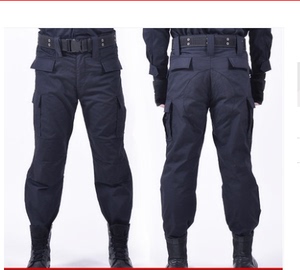 保安裤子夏天男保安夏装制服裤子夏天春秋黑色网格工作服作训裤子