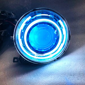 小龟王海5led透镜大灯总成小绵羊5代天使恶魔眼秒启动电动车省电