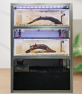 米熊 串缸缸 铝合金底柜叠缸 鱼缸定做组缸定制繁殖缸组缸系统缸