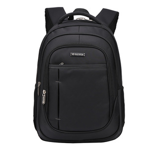 宝华新款笔记本电脑背包学生书包旅行包黑色商务双肩包出行背包包