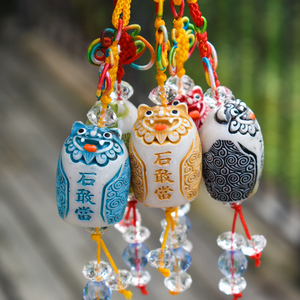 泰山旅游纪念品石敢当挂件书包背包随身招财吊坠车载挂饰装饰摆件