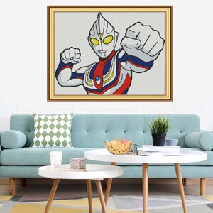 十字绣2020新款小简单绣客厅儿童房卡通动漫迪迦奥特曼十字绣刺绣