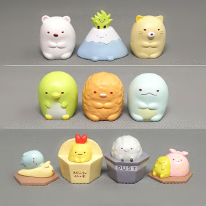 10款场景角落生物叠叠乐摆件公仔 墙角生物卡纸屋娃娃机盒蛋公仔