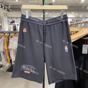 杰克琼斯NBA联名太阳队舒适运动宽松直筒五分短裤子男装22329F039