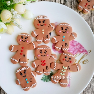 圣诞节翻糖糖霜姜饼人创意曲奇圣诞饼干节日礼物