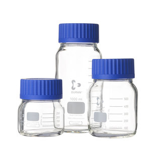 GL80蓝盖试剂瓶透明大口玻璃瓶广口储物罐250 500 1000ml进口肖特