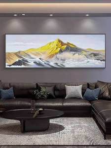 定制款纯手绘金山油画客厅装饰画沙发背景挂画现代新中式写实风景