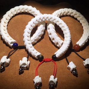 保真新款纯手工天然蛇骨手链文玩手串辟邪转运男女礼物包邮