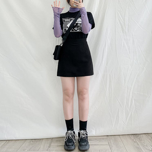 适合胯大腿粗大码胖妹半身裙秋冬款短裙女胖a字mm显瘦遮胯裙子潮