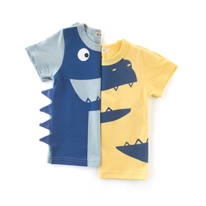 27kids韩版童装夏季儿童短袖T恤恐龙 男宝宝衣服厂家一手货源