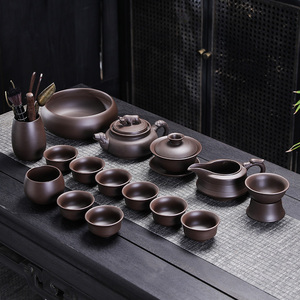 紫砂茶具套装功夫茶具整套复古日式泡茶壶家用盖碗茶杯茶道办公室