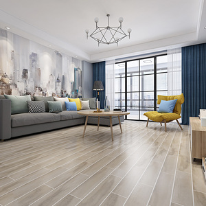 萨米特瓷砖木纹砖地砖客厅简约现代卧室仿实木地板砖防滑wa915585