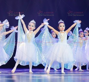 芭蕾舞儿童演出服小风筝翅膀道具TUTU裙小天鹅舞蹈芭蕾女童蓬蓬裙