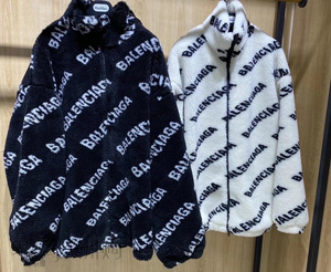 欧洲直邮 balenciaga/巴黎世家 羊羔毛绒大衣女 满弹幕羊绒外套男