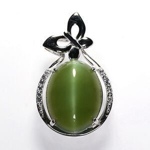 猫眼玉 台湾猫眼石项链吊坠天然猫眼效应强 天磨 gma 84 透金绿