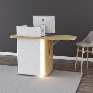 网红极简创意收银台柜台简约现代服装店小型前台接待台美容院吧台