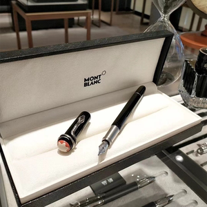 montblanc万宝龙钢笔传承系列110周年黑蛇钢笔签字办公墨水笔黑色