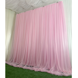新款婚庆舞台背景纱幔墙壁装饰网纱网红直播幕布婚礼迎宾场地布置