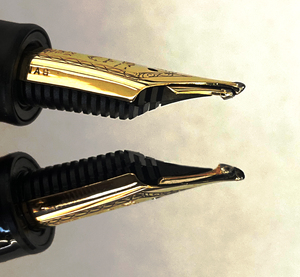 眼镜王蛇长刀研磨尖写乐zoom尖改三层双层刀长原宣义钢笔书法金笔