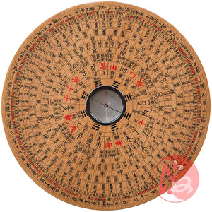 万安纯手工风水罗盘休宁桃木实木罗经15层杨盘三合盘杨公徽盘
